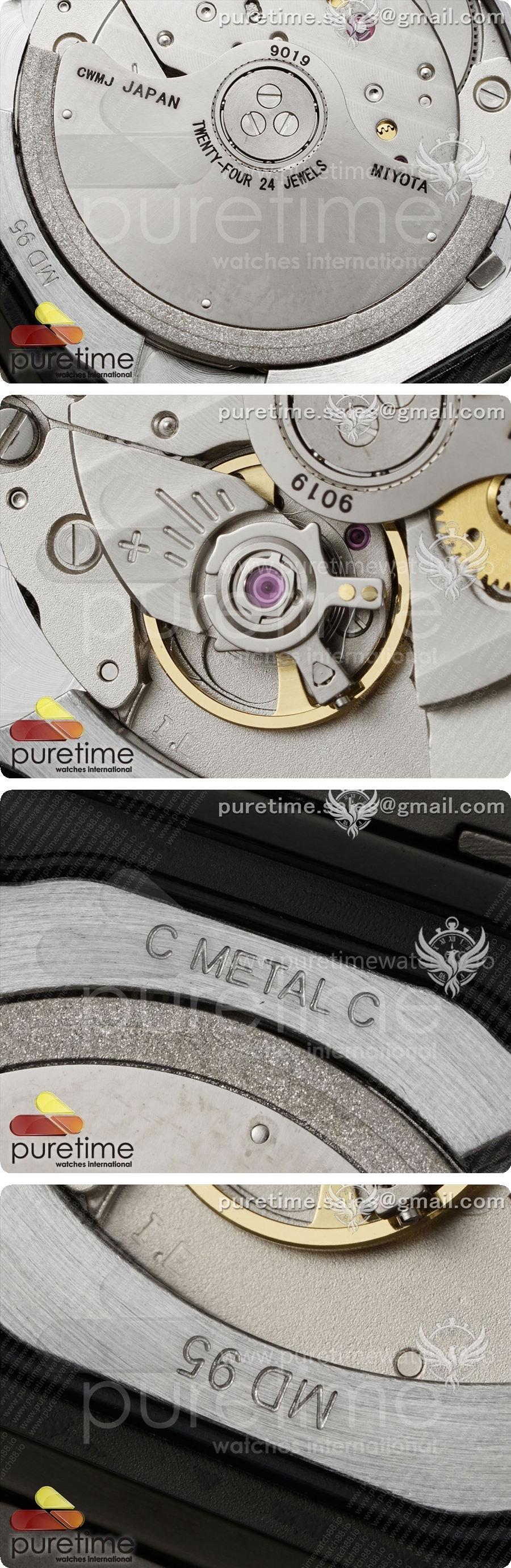 까르띠에 산토스 드 까르띠에 40mm PVD BVF 1:1 베스트 에디션 블랙 다이얼 러버 스트랩 미요타 9019 상세이미지 6
