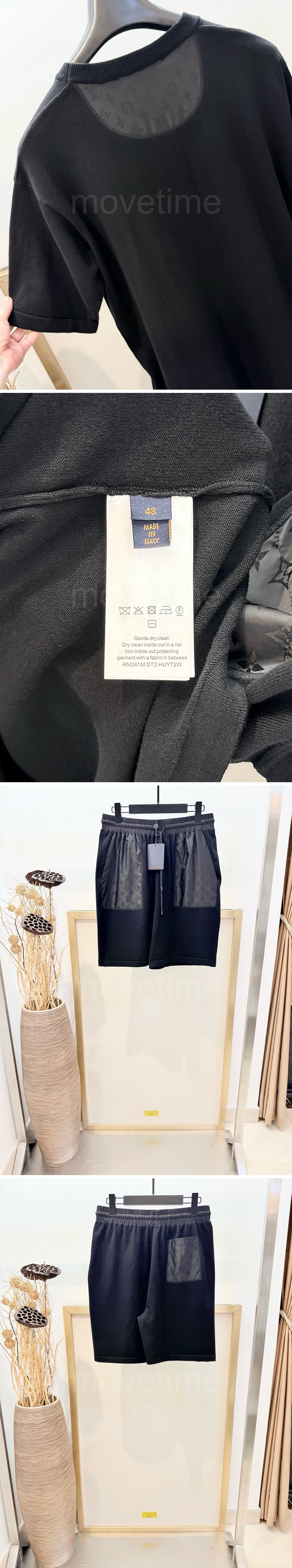 루이비통 모노그램 포켓 반팔 티셔츠 + 쇼츠 반바지 상하의 세트 26SS 상세이미지 4