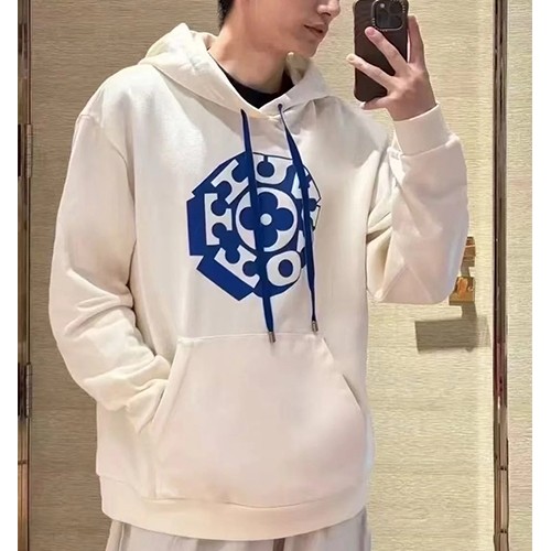 루이비통 프린티드 시그니처 후디 코튼 후드 티셔츠 1AIMLR 26SS