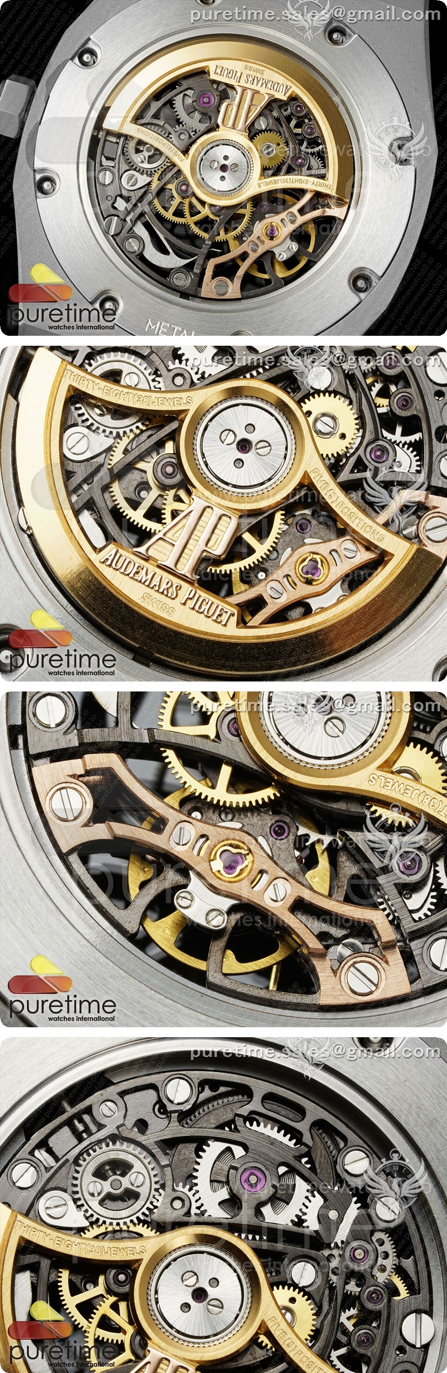 오데마피게 로얄 오크 41mm 오픈워크 15407 SS OCTA 1:1 베스트 에디션, SS 브레이슬릿 SA3132 V3 (프리 스프링) 상세이미지 6