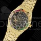 오데마피게 로얄 오크 41mm 오픈워크 프로스티드 옐로우 골드 레인보우 베젤 OCTA 1:1 베스트 에디션 브레이슬릿 SA3132 V3