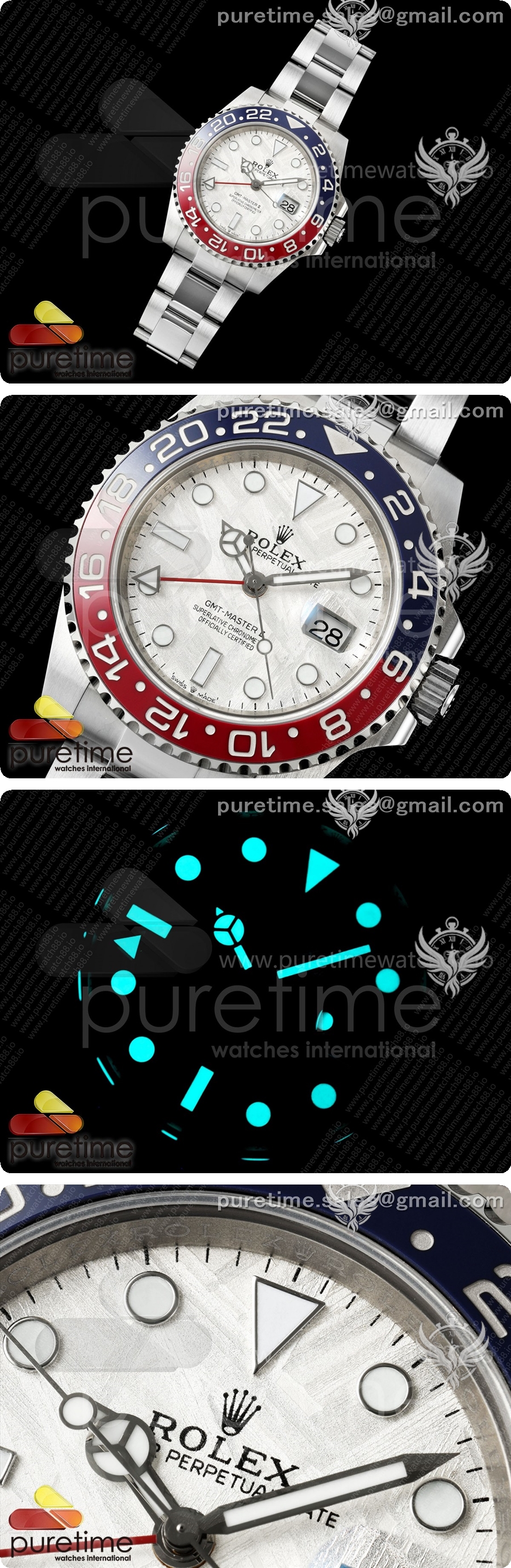 로렉스 GMT-Master II 126719 BLRO 블루/레드 세라믹 WF 베스트 에디션 운석 다이얼 브레이슬릿 JH3285 CHS 상세이미지 2