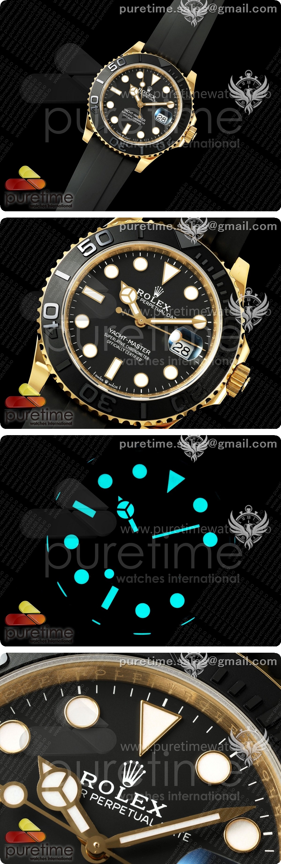 로렉스 요트마스터 42mm 226658 YG WF 1:1 베스트 에디션 3D 블랙 세라믹 베젤, 오이스터플렉스 스트랩 상세이미지 2