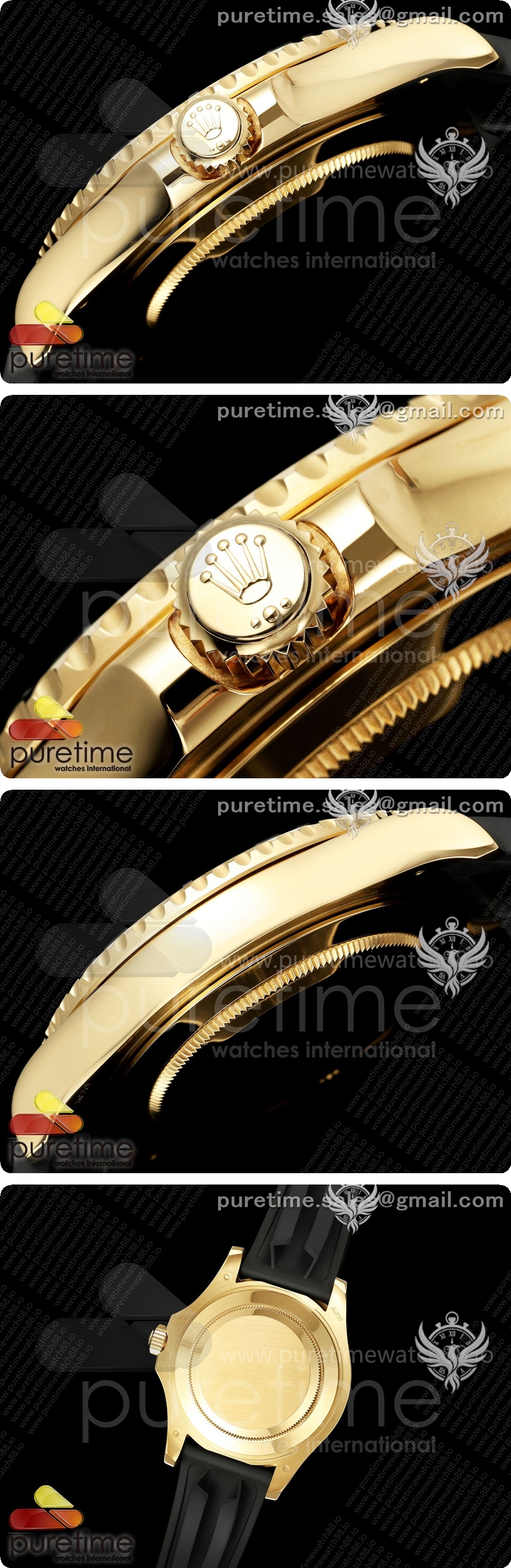 로렉스 요트마스터 42mm 226658 YG WF 1:1 베스트 에디션 3D 블랙 세라믹 베젤, 오이스터플렉스 스트랩 상세이미지 4