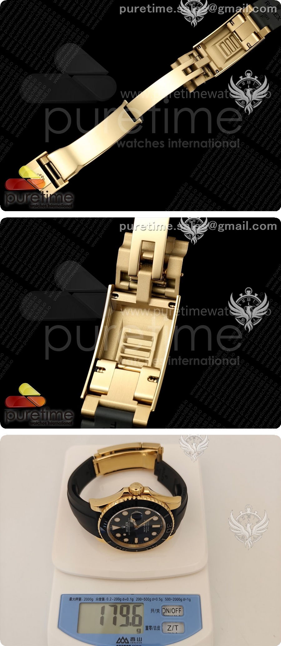로렉스 요트마스터 42mm 226658 YG WF 1:1 베스트 에디션 3D 블랙 세라믹 베젤, 오이스터플렉스 스트랩 상세이미지 12