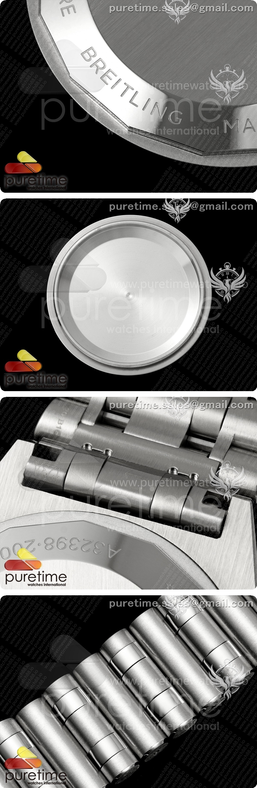 브라이틀링 크로노마트 GMT 40 SS BLS 1:1 베스트 에디션 딥 블루 다이얼, 스테인리스 스틸 브레이슬릿 A2836 상세이미지 7