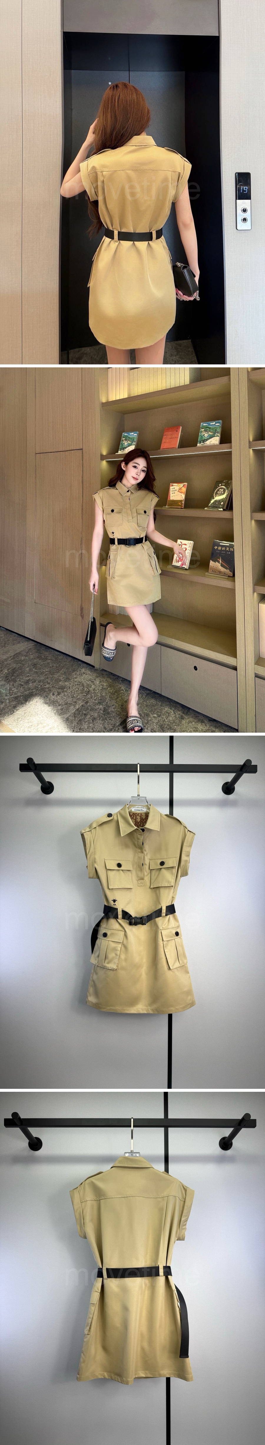 디올 여성 벨티드 슬리브리스 원피스 26SS 상세이미지 3
