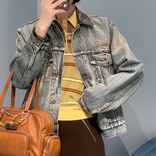 미우미우 여성 데님 자켓 26SS