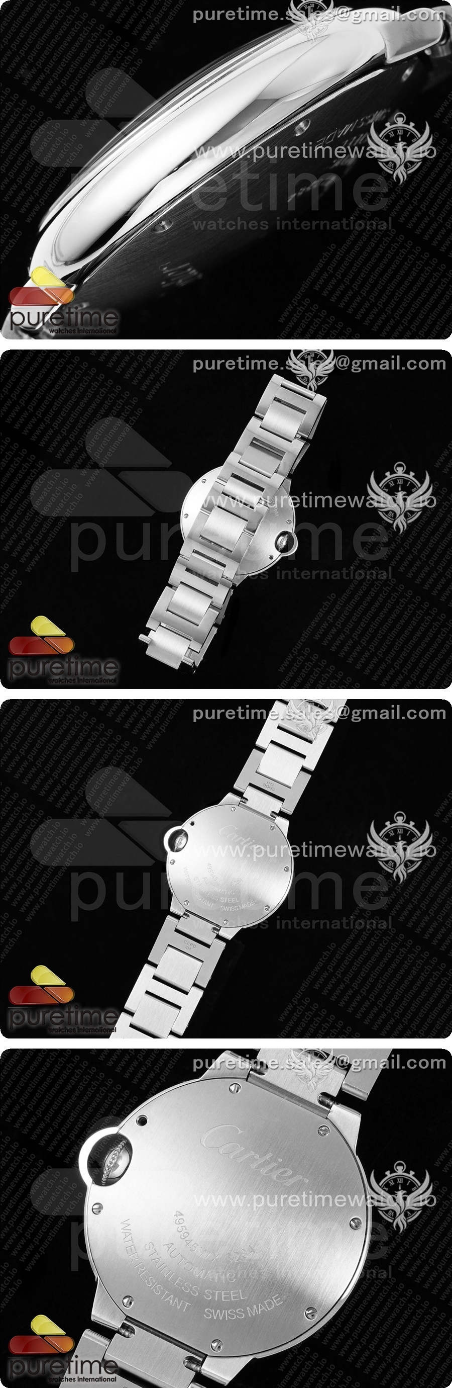 까르띠에 발롱 블루 36mm AF 1:1 베스트 에디션 화이트 다이얼 스테인리스 스틸 브레이슬릿 NH05B 상세이미지 4