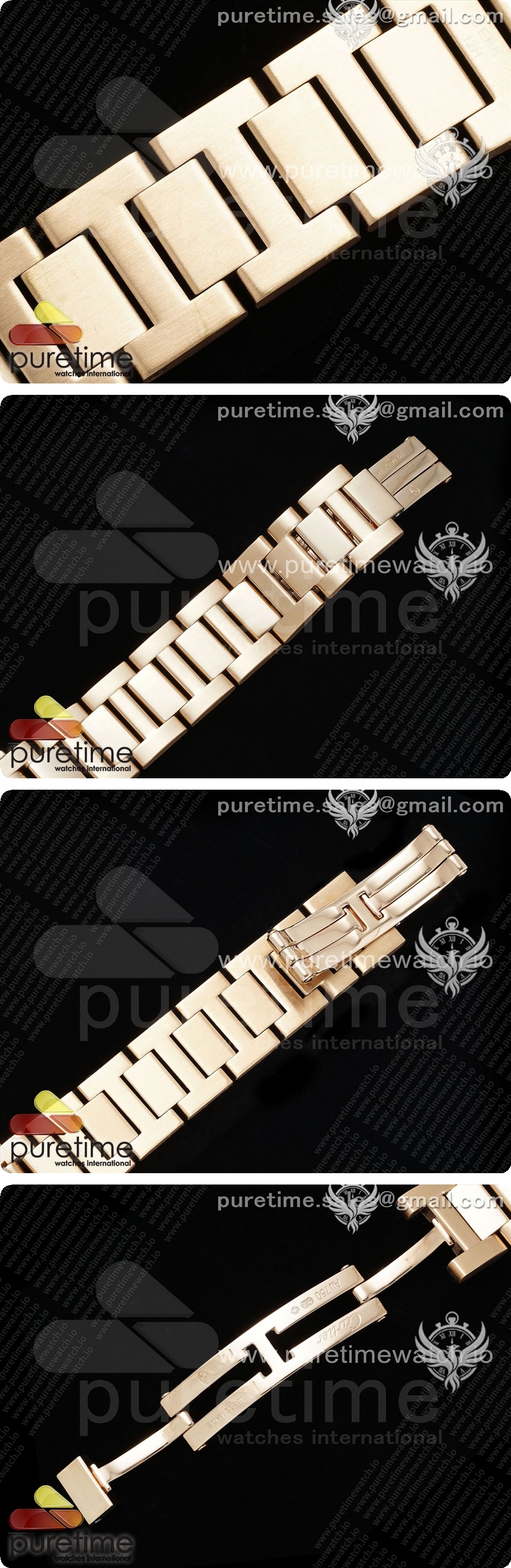 까르띠에 파샤 30mm 로즈골드 AF 1:1 베스트 에디션 화이트 텍스처 다이얼 다이아몬드 베젤 RG 브레이슬릿 Jaq 쿼츠 상세이미지 7