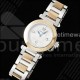 까르띠에 파샤 30mm 실버/로즈골드 AF 1:1 베스트 에디션 화이트 텍스처 다이얼 SS/RG 브레이슬릿 Jaq 쿼츠 시계