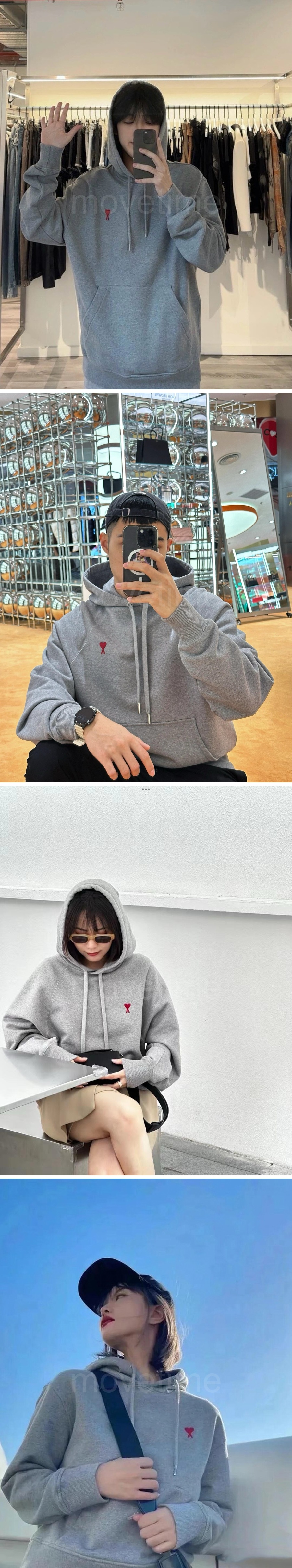 아미 남자 자수로고 후드티 500g 명품레플리카 26ss 상세이미지 2