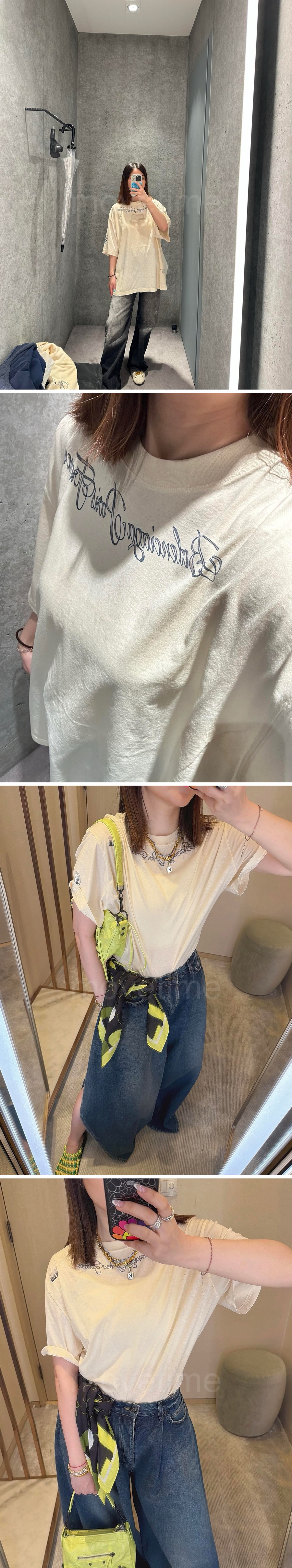 발렌시아가 남자 여자 오버핏 280g 반팔티 26ss 상세이미지 6