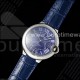 까르띠에 발롱블루 42mm 스테인리스 스틸 AF 1:1블루 텍스처 다이얼, 블루 가죽 스트랩 A2824 V5