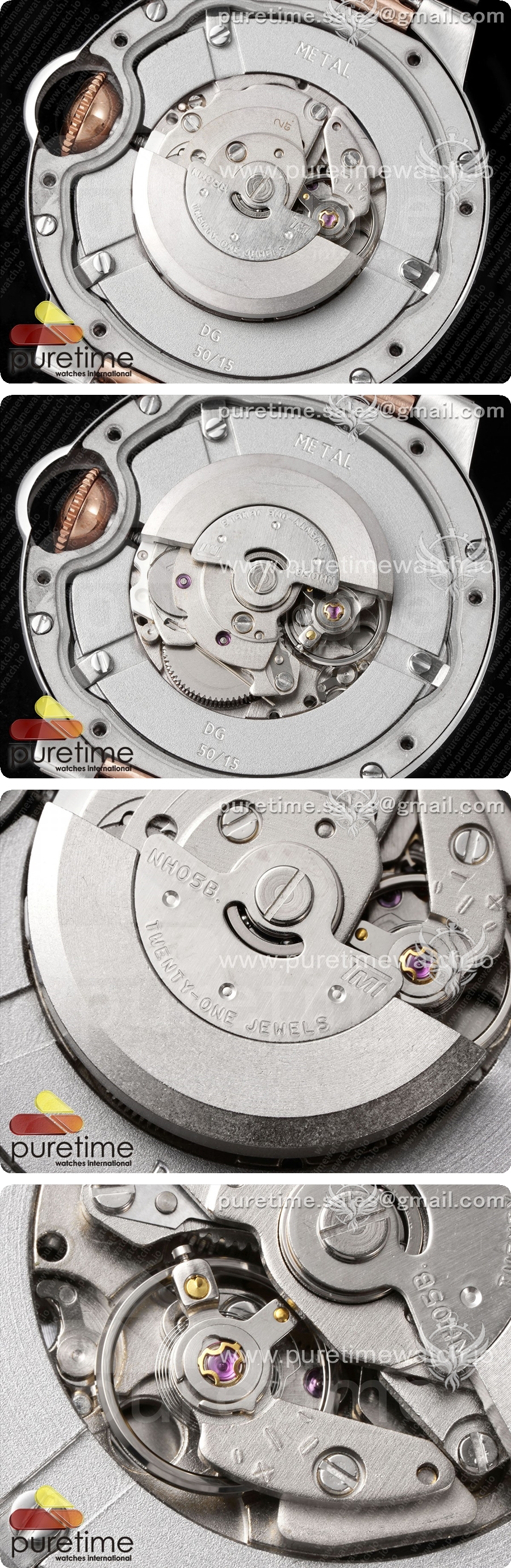 까르띠에 발롱블루 33mm 스테인레스 스틸/로즈골드 AF 1:1 실버 다이얼, SEIKO NH05A 상세이미지 5