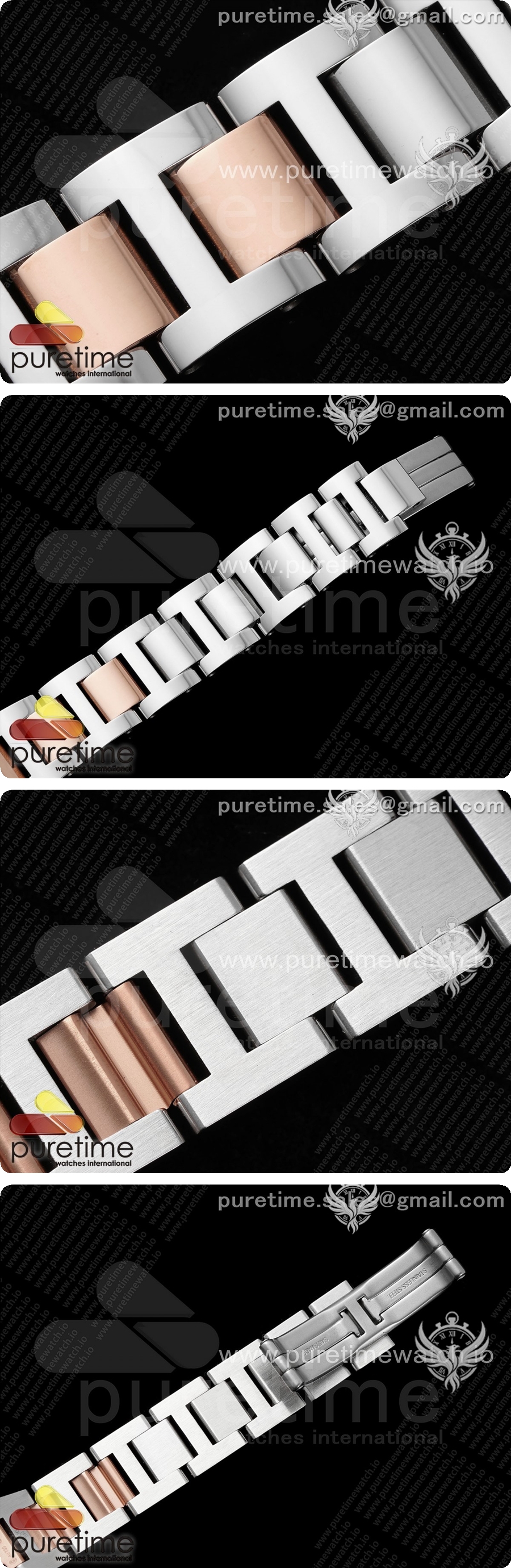 까르띠에 발롱블루 33mm 스테인레스 스틸/로즈골드 AF 1:1 실버 다이얼, SEIKO NH05A 상세이미지 8