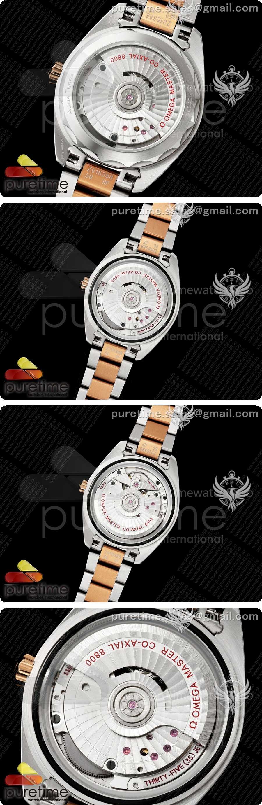 오메가 씨마스터 아쿠아테라 쉐이드 34mm 여자 스테인레스 스틸/로즈골드 VRSF 블루 다이아몬드 다이얼 상세이미지 5
