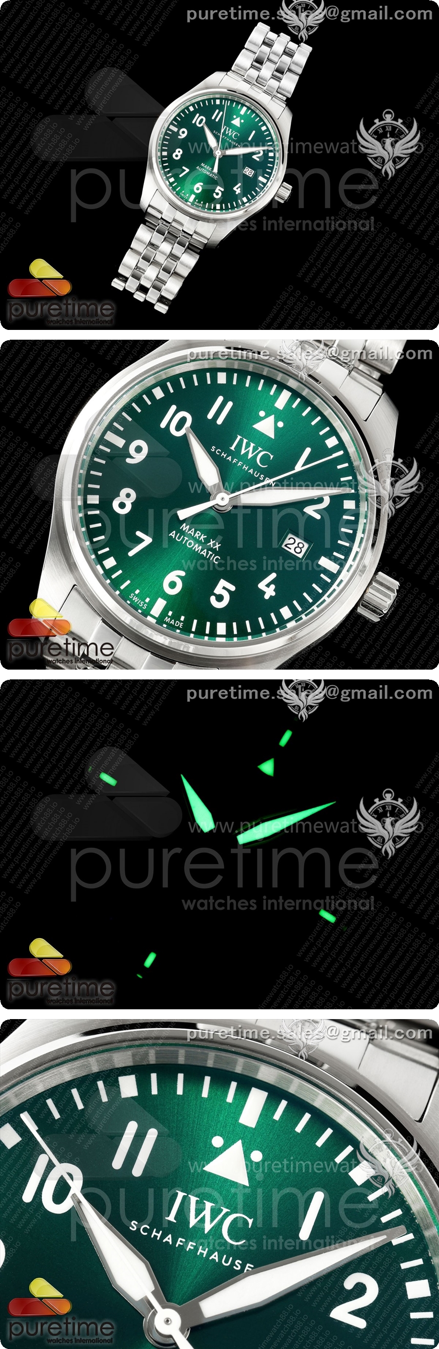 IWC Mark XX MZF 1:1 그린 다이얼 SS 브레이슬릿 A2892 상세이미지 2