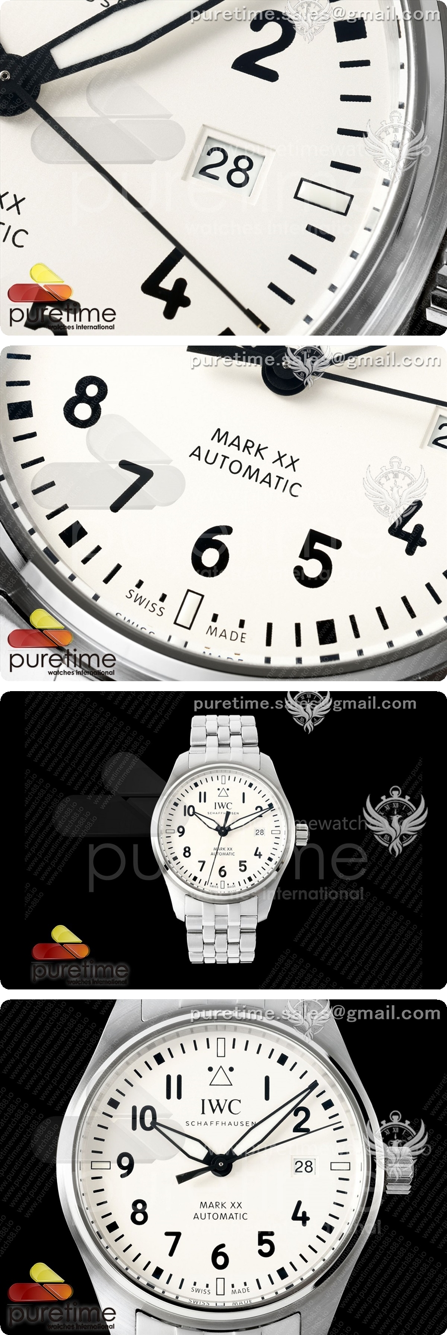 IWC Mark XX MZF 1:1 화이트 다이얼 SS 브레이슬릿 A2892 상세이미지 3