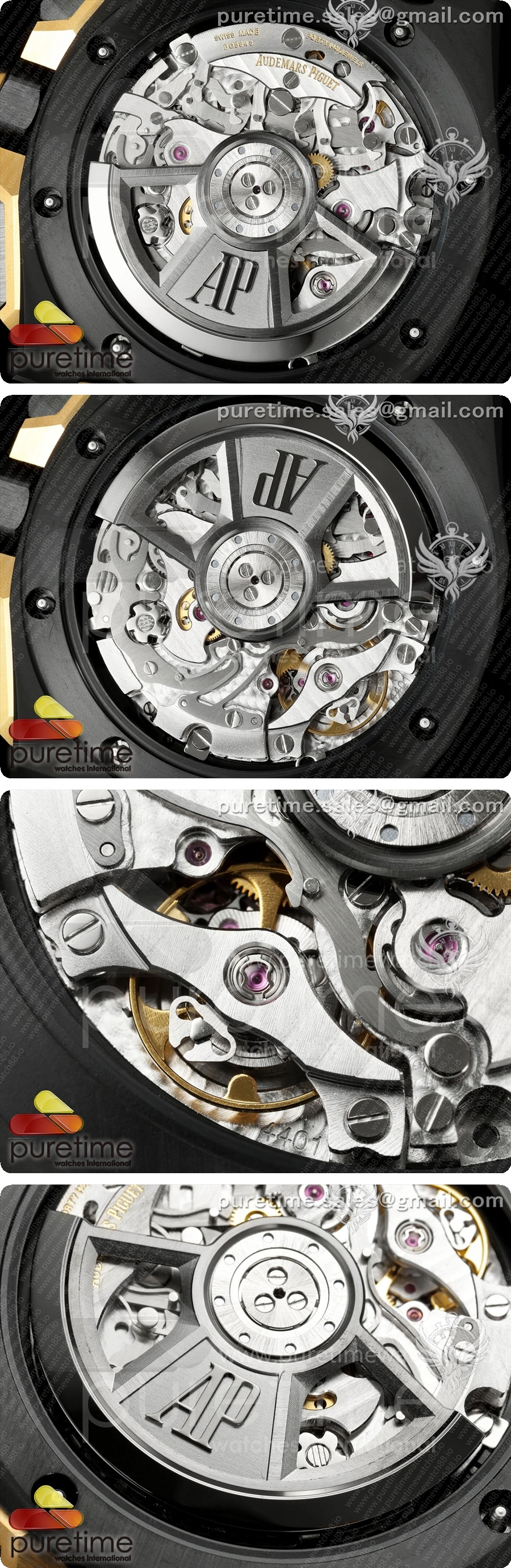 오데마피게 로얄 오크 오프쇼어 26420 블랙 세라믹 DDF 1:1 블랙/옐로스톤 다이얼 블랙 러버 스트랩 DD4401 슈퍼 클론 상세이미지 6