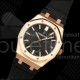 오데마피게 로얄 오크 41mm 15500 로즈골드 DDF 1:1 블랙 다이얼 블랙 가죽 스트랩 DD4302 슈퍼 클론