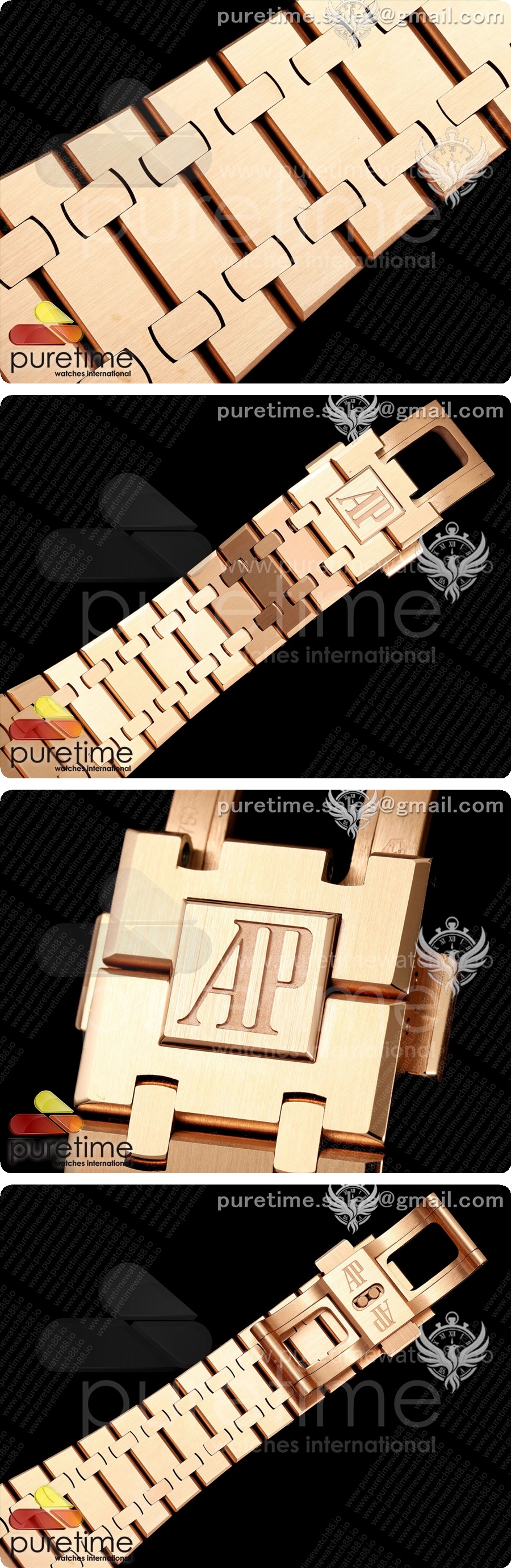 오데마피게 로얄 오크 41mm 15500 로즈골드 DDF 1:1 블루 다이얼, 로즈골드 브레이슬릿, DD4302 슈퍼 클론 상세이미지 9