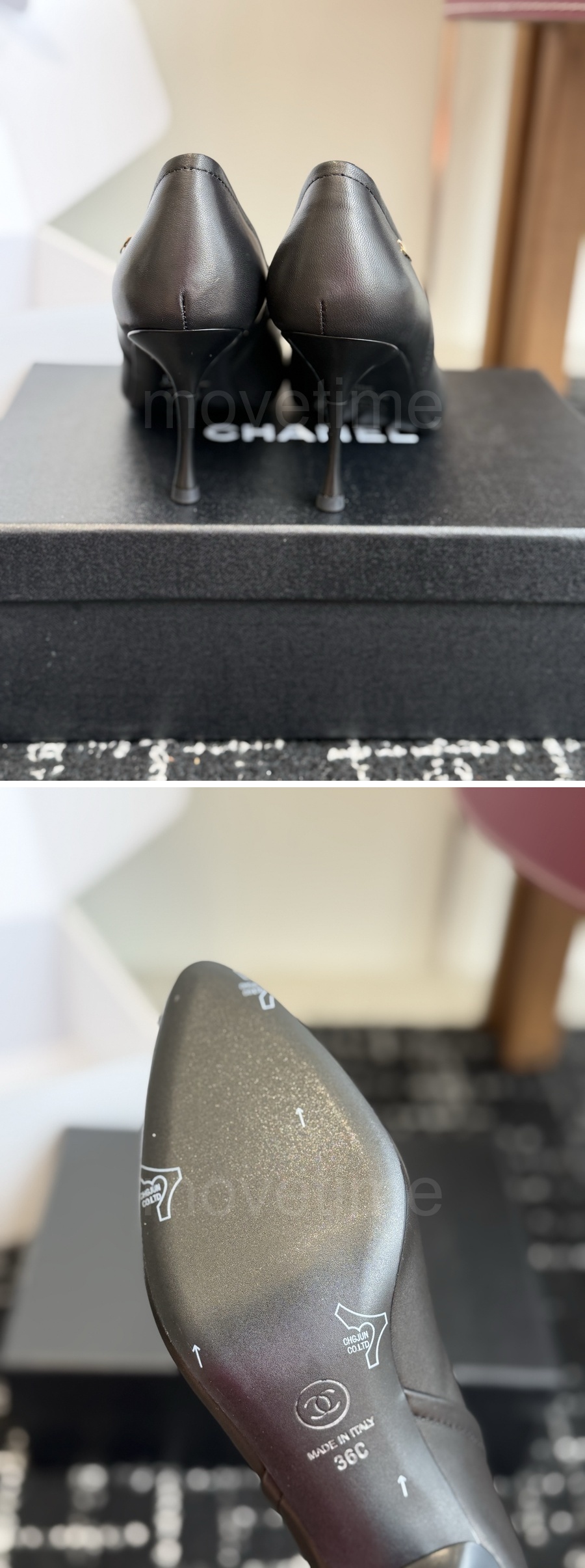 샤넬 여자 레더 가죽 8.5cm 힐 구두 26SS 상세이미지 6