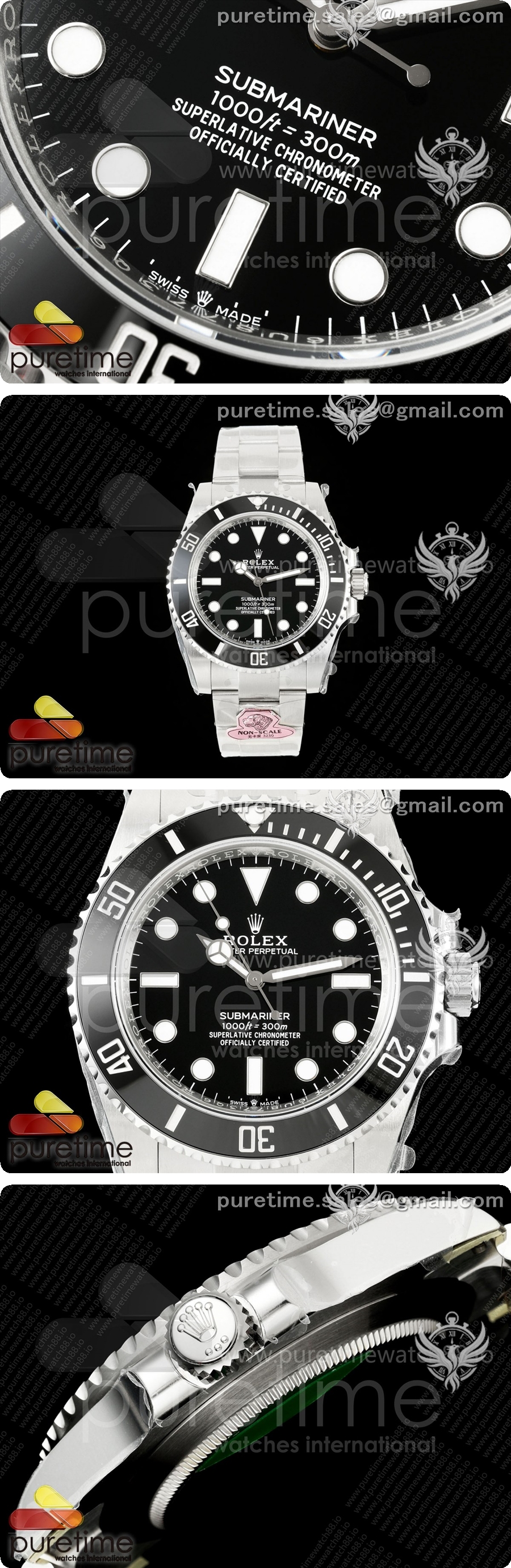 서브마리너 41mm 124060 논데이트 레플리카 904L 스틸 골드 메이커 1:1 JH3230 상세이미지 3