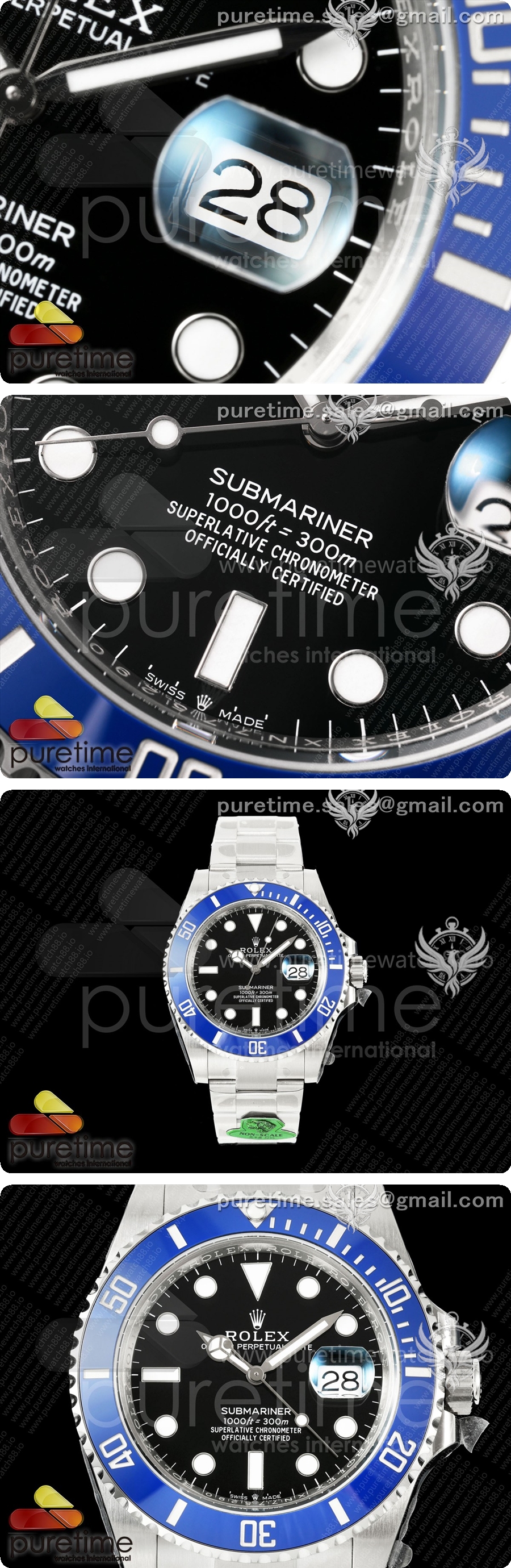 로렉스 서브마리너 레플리카 41mm 126619 LB 블루 세라믹 904L 스틸 골드 메이커 1:1 JH3235 상세이미지 3